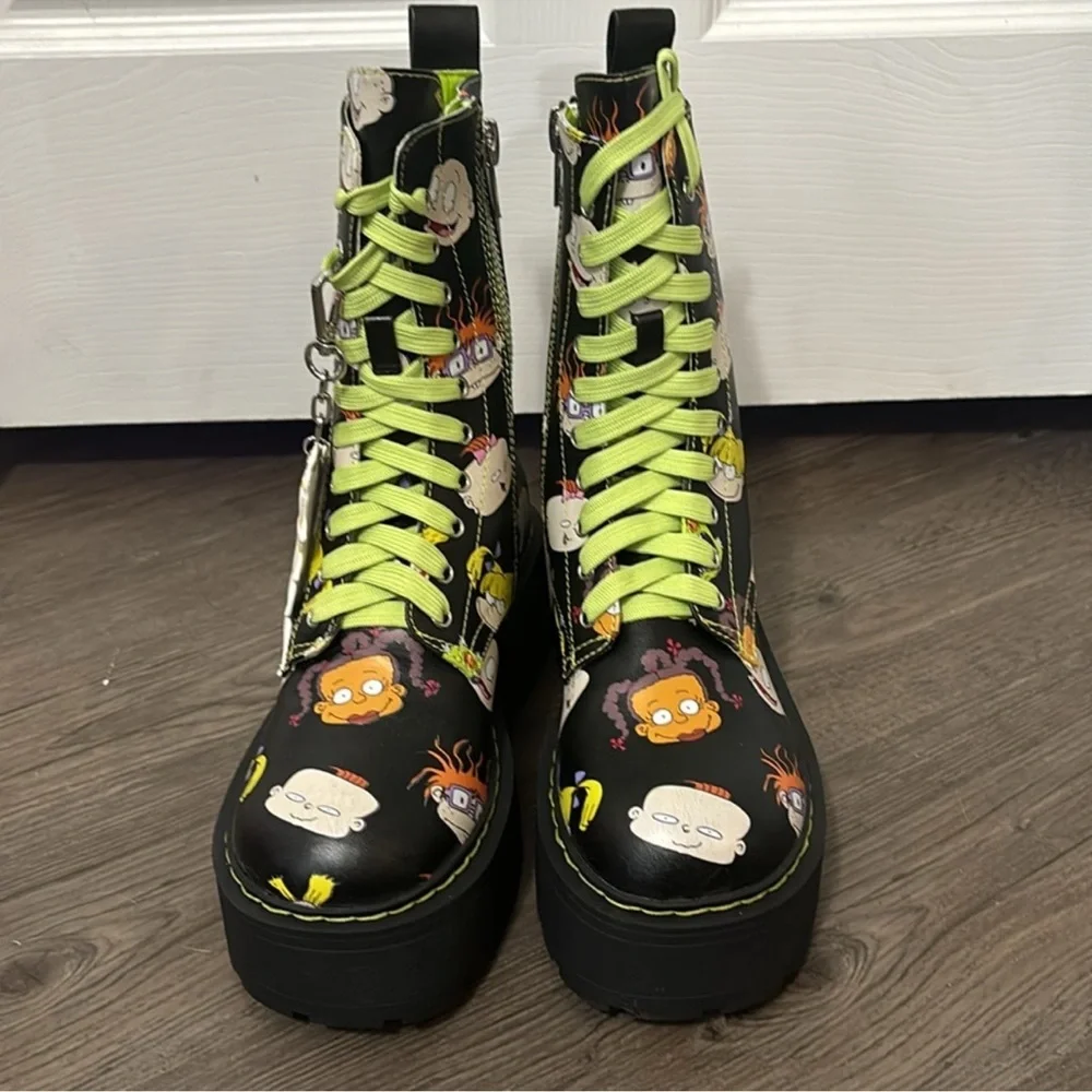 Dolls Kill x Rugrats | NWOB All Growed Up Combat Boots - Picture 4 of 7